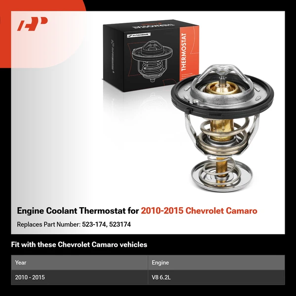 Engine Coolant Thermostat for 2010-2015 Chevrolet Camaro