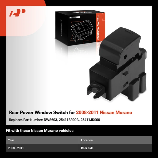 Rear Power Window Switch for 2008-2011 Nissan Murano
