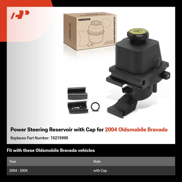 Power Steering Reservoir with Cap for 2004 Oldsmobile Bravada