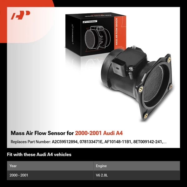 Mass Air Flow Sensor for 2000-2001 Audi A4