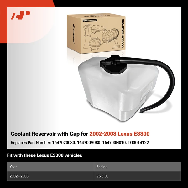 Coolant Reservoir with Cap for 2002-2003 Lexus ES300