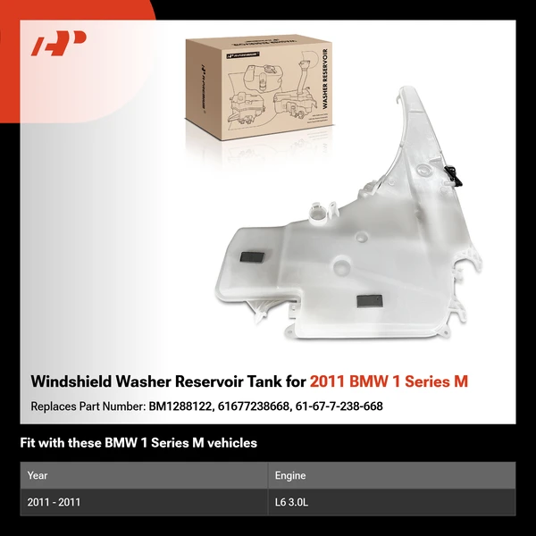 Windshield Washer Reservoir Tank for 2011 BMW 1 Series M