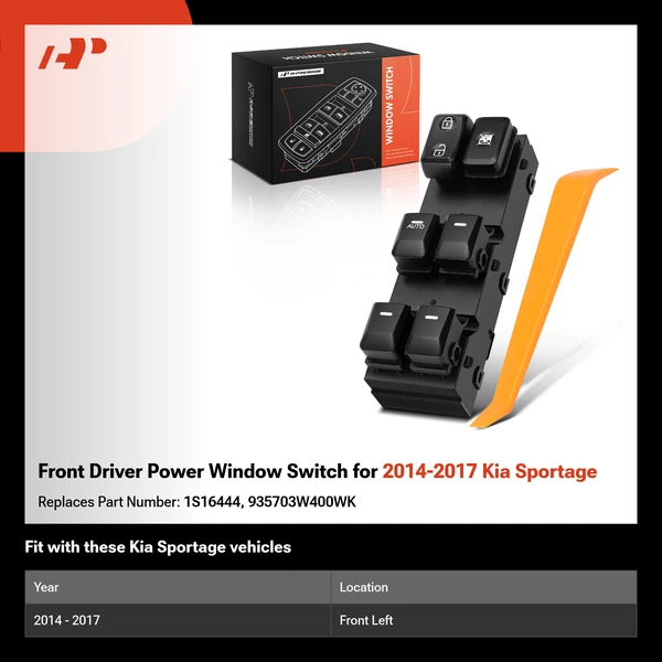 Front Driver Power Window Switch for 2014-2017 Kia Sportage