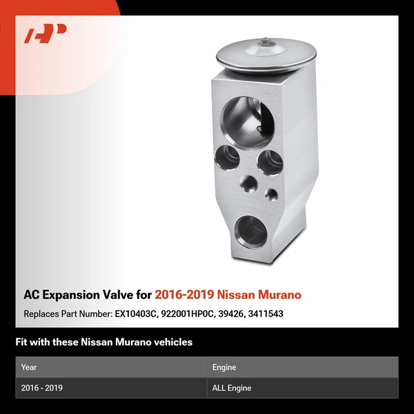 AC Expansion Valve for 2016-2019 Nissan Murano
