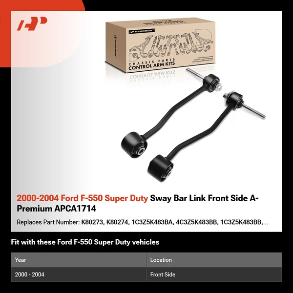 2000-2004 Ford F-550 Super Duty Sway Bar Link Front Side A-Premium APCA1714