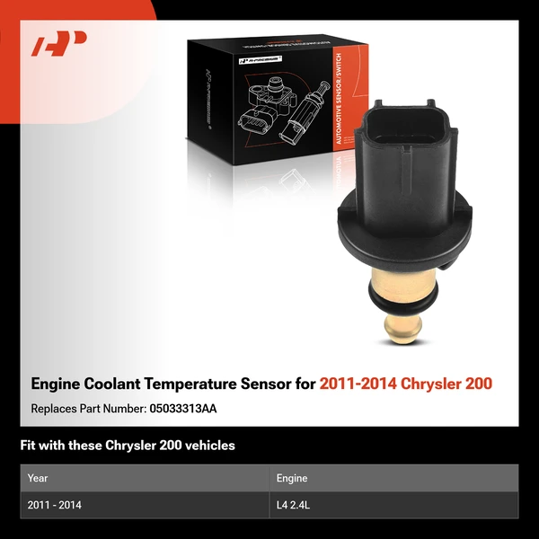 Engine Coolant Temperature Sensor for 2011-2014 Chrysler 200