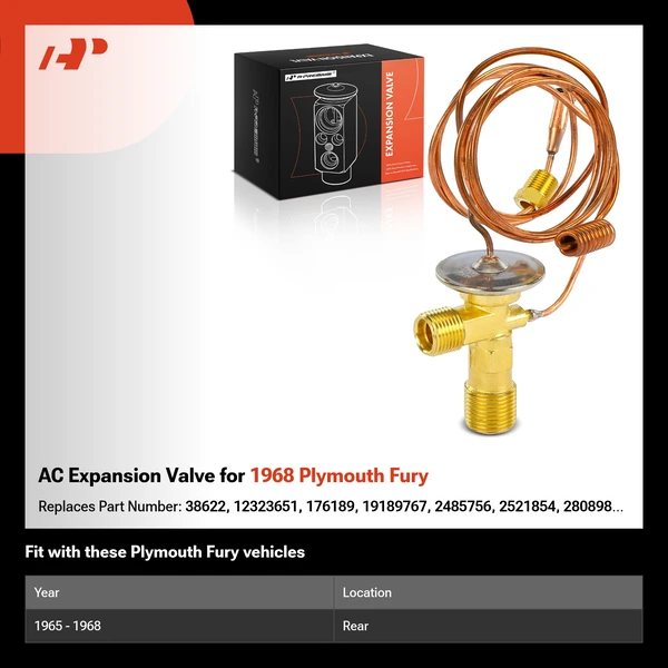 AC Expansion Valve for 1968 Plymouth Fury