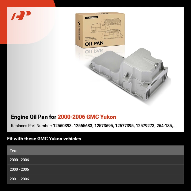 Engine Oil Pan for 2000-2006 GMC Yukon