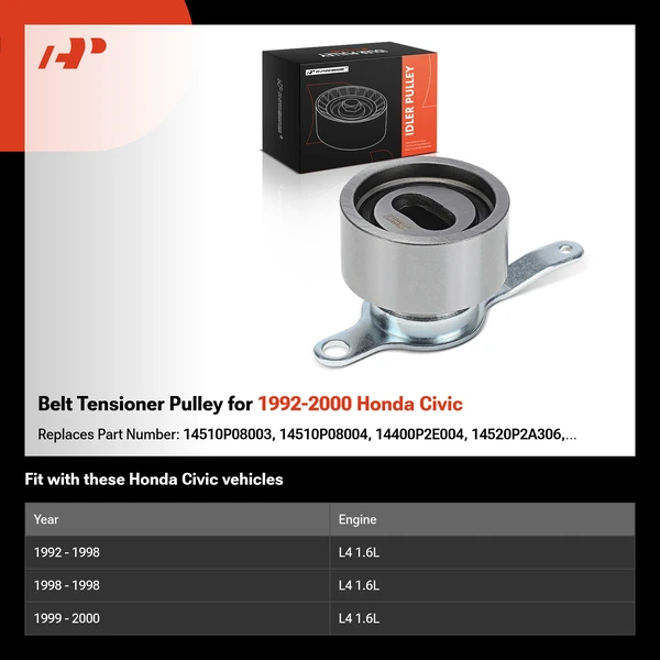 Belt Tensioner Pulley for 1992-2000 Honda Civic