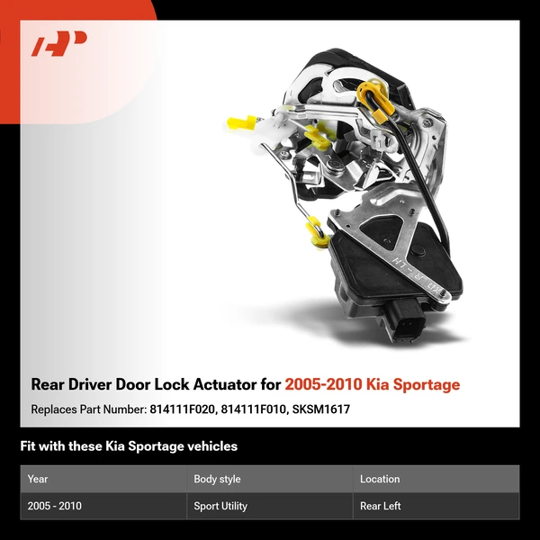 Rear Driver Door Lock Actuator for 2005-2010 Kia Sportage