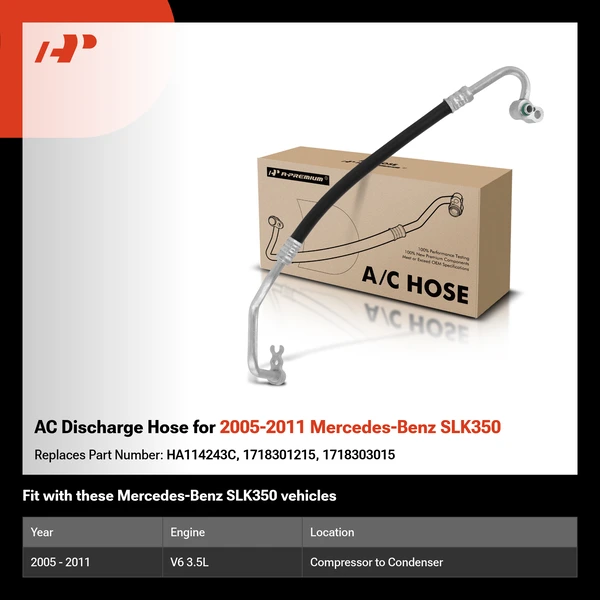 AC Discharge Hose for 2005-2011 Mercedes-Benz SLK350