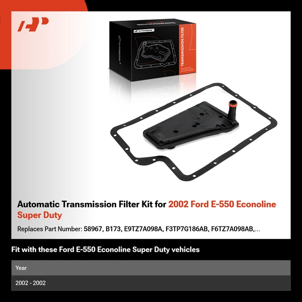 Automatic Transmission Filter Kit for 2002 Ford E-550 Econoline Super Duty