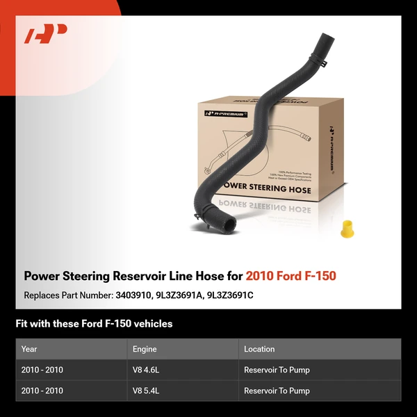 Power Steering Reservoir Line Hose for 2010 Ford F-150