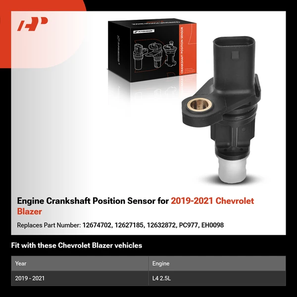 Engine Crankshaft Position Sensor for 2019-2021 Chevrolet Blazer