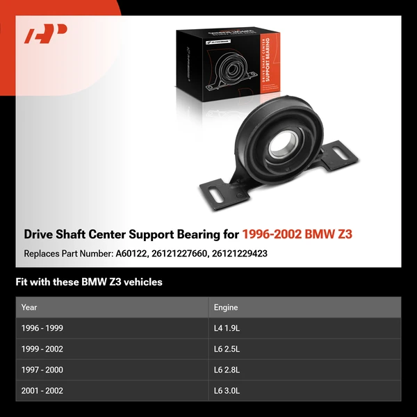 Drive Shaft Center Support Bearing for 1996-2002 BMW Z3