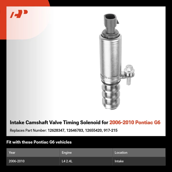 Intake Camshaft Valve Timing Solenoid for 2006-2010 Pontiac G6