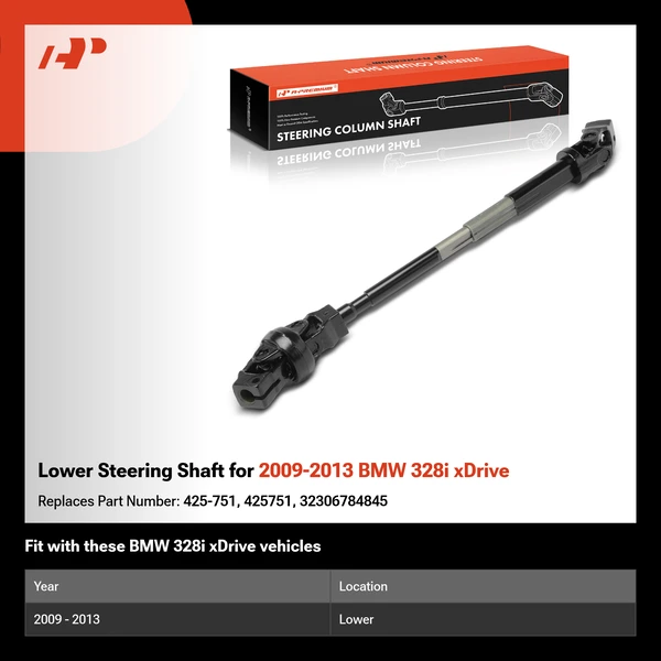Lower Steering Shaft for 2009-2013 BMW 328i xDrive