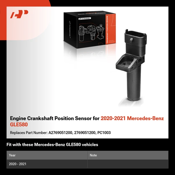 Engine Crankshaft Position Sensor for 2020-2021 Mercedes-Benz GLE580