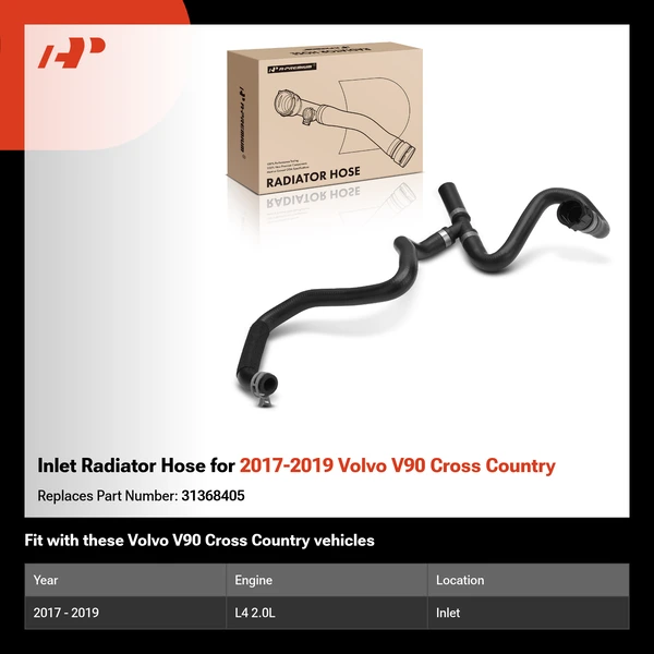 Inlet Radiator Hose for 2017-2019 Volvo V90 Cross Country