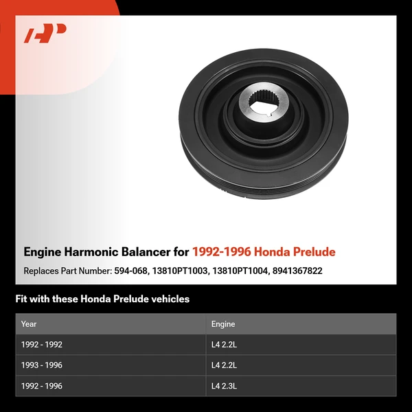 Engine Harmonic Balancer for 1992-1996 Honda Prelude