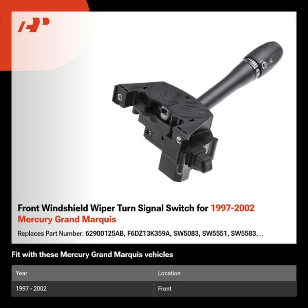 Front Windshield Wiper Turn Signal Switch for 1997-2002 Mercury Grand Marquis