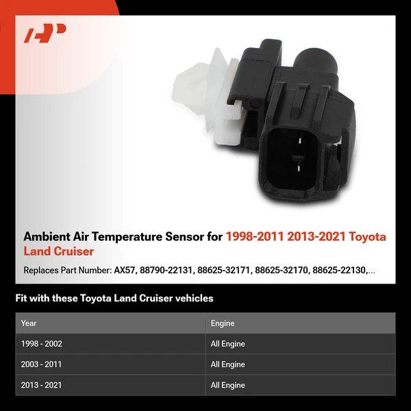 Ambient Air Temperature Sensor for 1998-2011 2013-2021 Toyota Land Cruiser