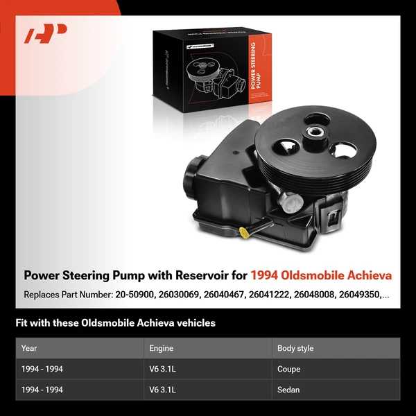 Power Steering Pump with Reservoir for 1994 Oldsmobile Achieva