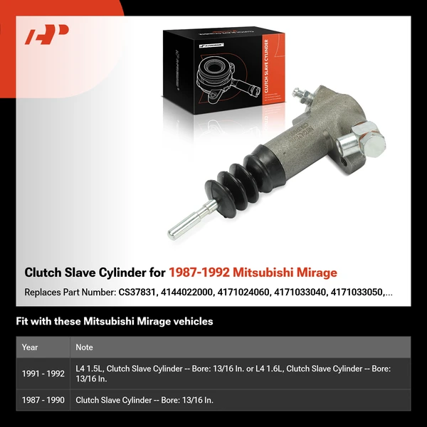 Clutch Slave Cylinder for 1987-1992 Mitsubishi Mirage