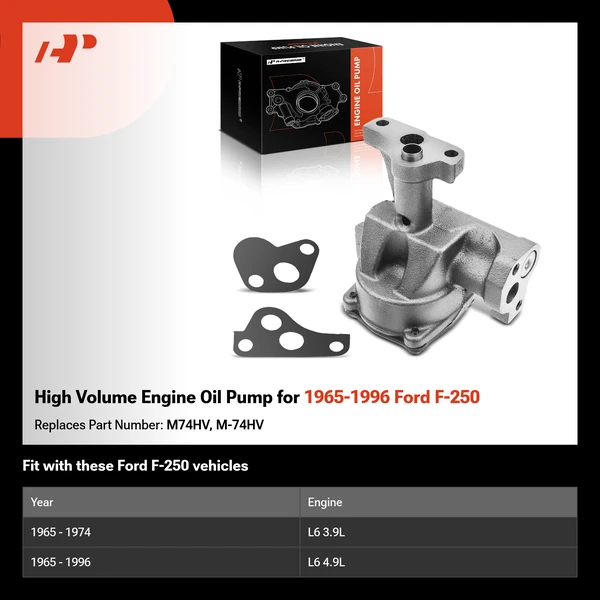 High Volume Engine Oil Pump for 1965-1996 Ford F-250
