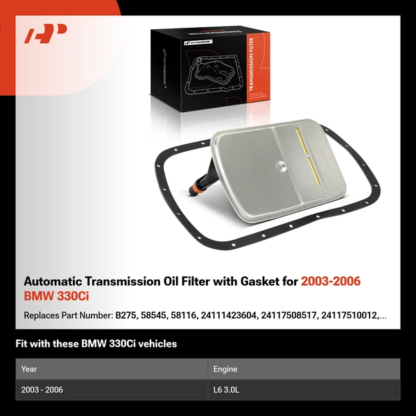 Automatic Transmission Oil Filter with Gasket for 2003-2006 BMW 330Ci