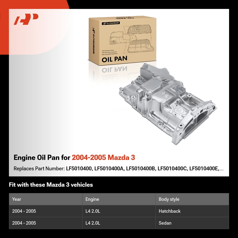 Engine Oil Pan for 2004-2005 Mazda 3