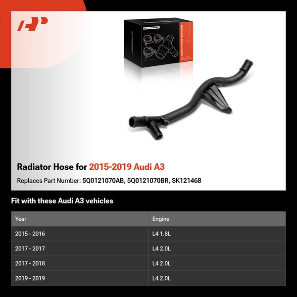 Radiator Hose for 2015-2019 Audi A3