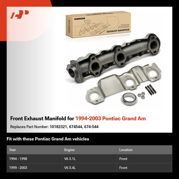 Front Exhaust Manifold for 1994-2003 Pontiac Grand Am