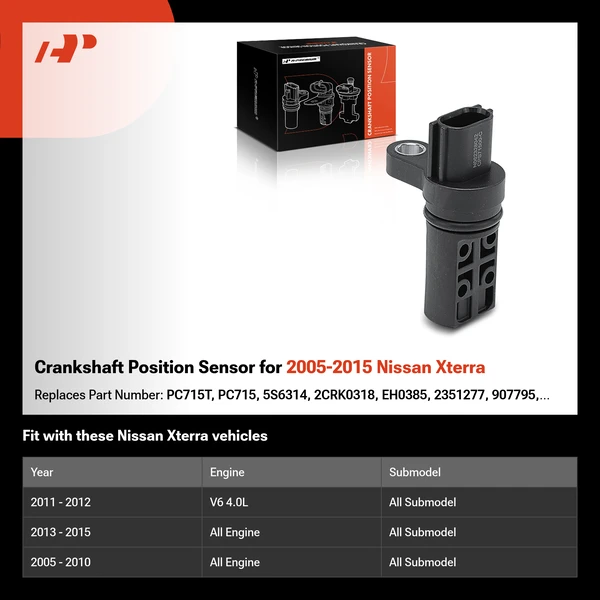 Crankshaft Position Sensor for 2005-2015 Nissan Xterra