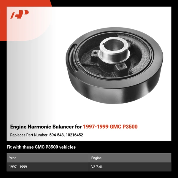Engine Harmonic Balancer for 1997-1999 GMC P3500