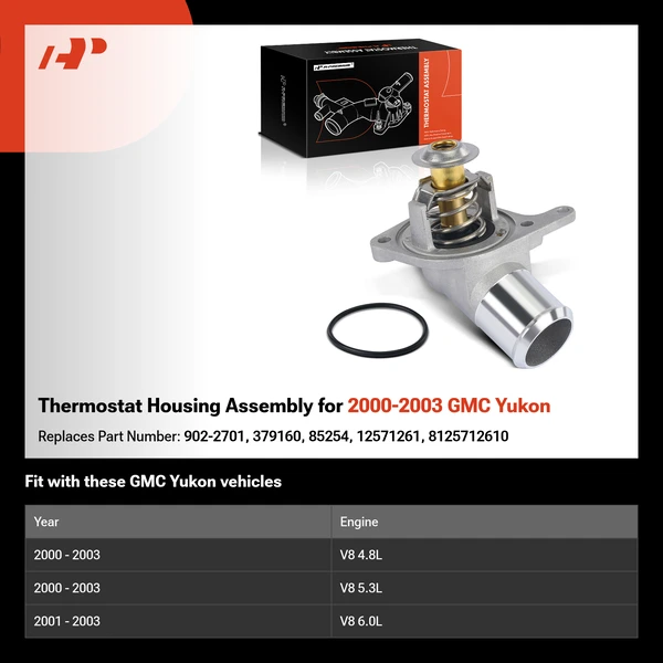 Thermostat Housing Assembly for 2000-2003 GMC Yukon