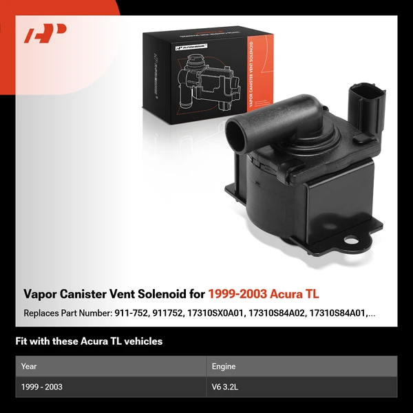 Vapor Canister Vent Solenoid for 1999-2003 Acura TL
