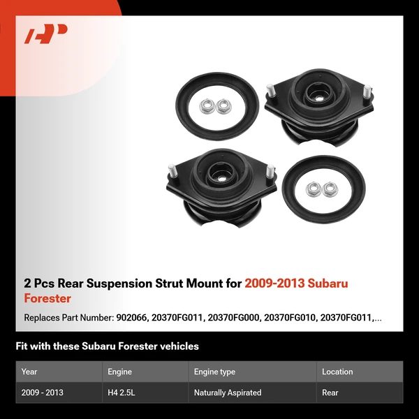 2 Pcs Rear Suspension Strut Mount for 2009-2013 Subaru Forester