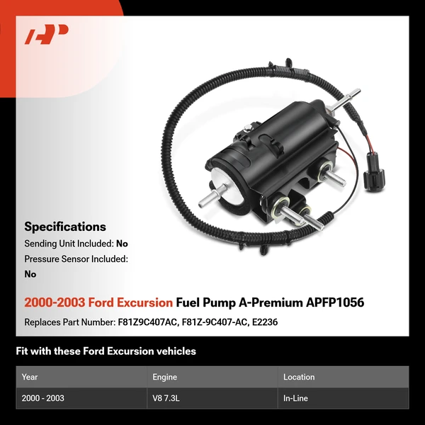 2000-2003 Ford Excursion Fuel Pump A-Premium APFP1056