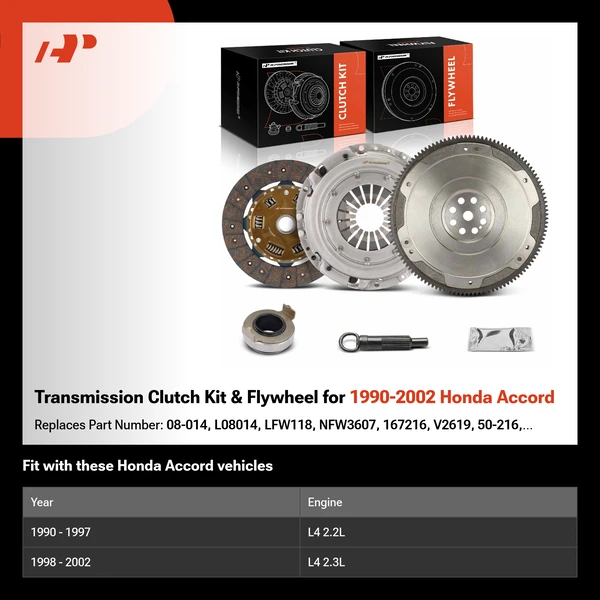 Transmission Clutch Kit & Flywheel for 1990-2002 Honda Accord