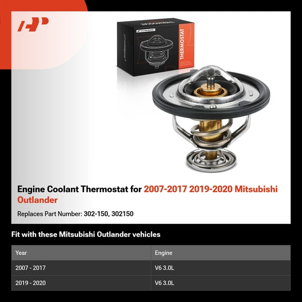 Engine Coolant Thermostat for 2007-2017 2019-2020 Mitsubishi Outlander