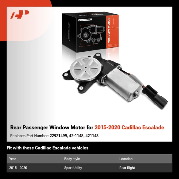 Rear Passenger Window Motor for 2015-2020 Cadillac Escalade