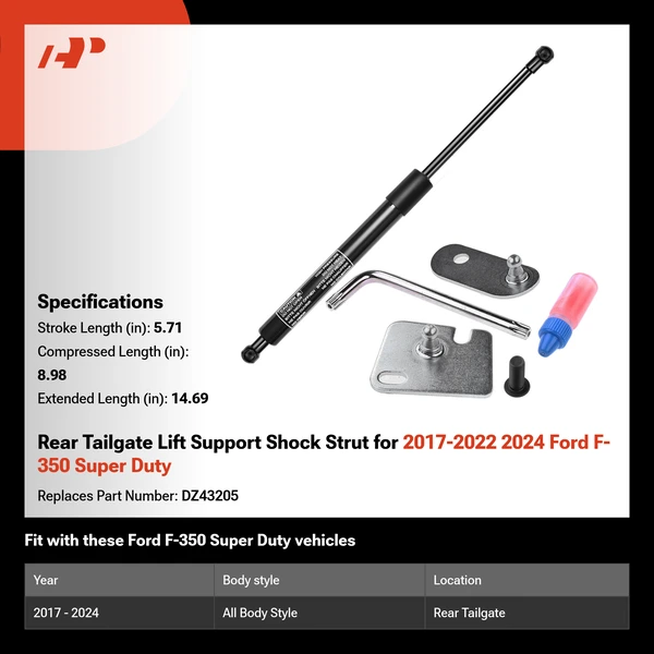 Rear Tailgate Lift Support Shock Strut for 2017-2022 2024 Ford F-350 Super Duty