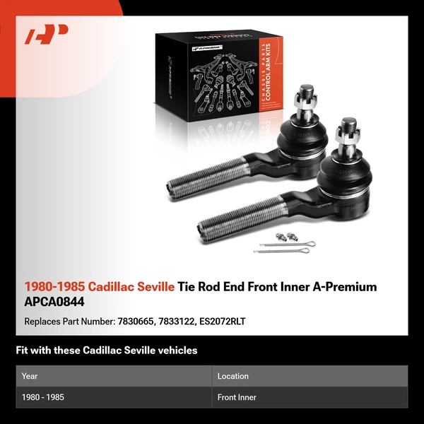 1980-1985 Cadillac Seville Tie Rod End Front Inner A-Premium APCA0844