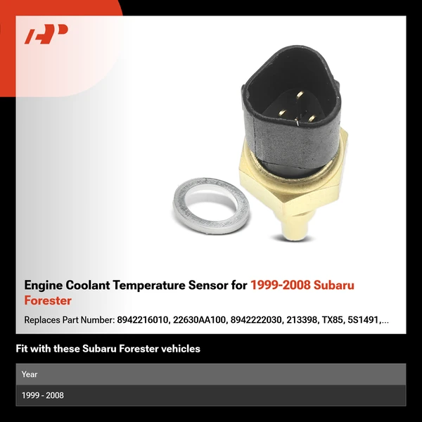 Engine Coolant Temperature Sensor for 1999-2008 Subaru Forester