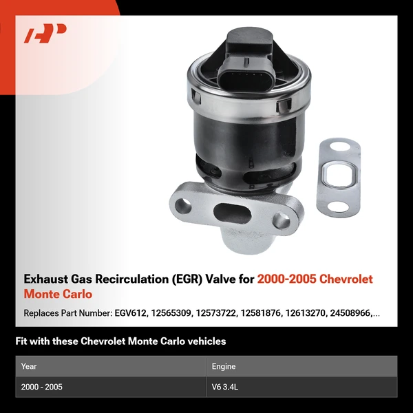 Exhaust Gas Recirculation (EGR) Valve for 2000-2005 Chevrolet Monte Carlo