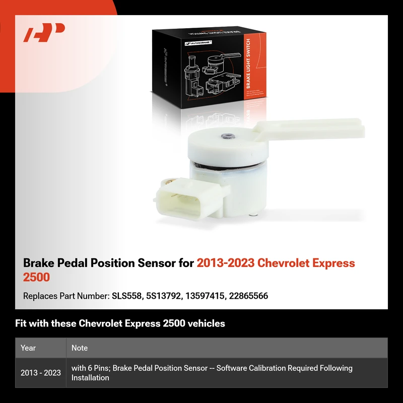 Brake Pedal Position Sensor for 2013-2023 Chevrolet Express 2500