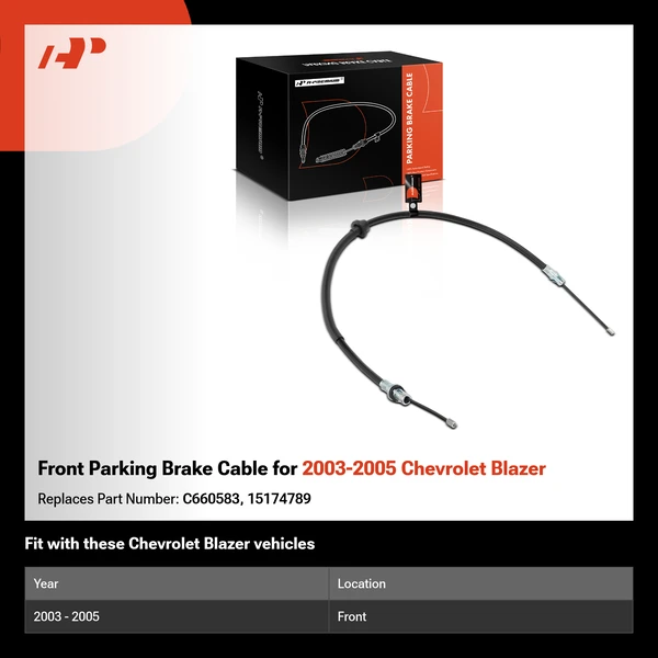 Front Parking Brake Cable for 2003-2005 Chevrolet Blazer