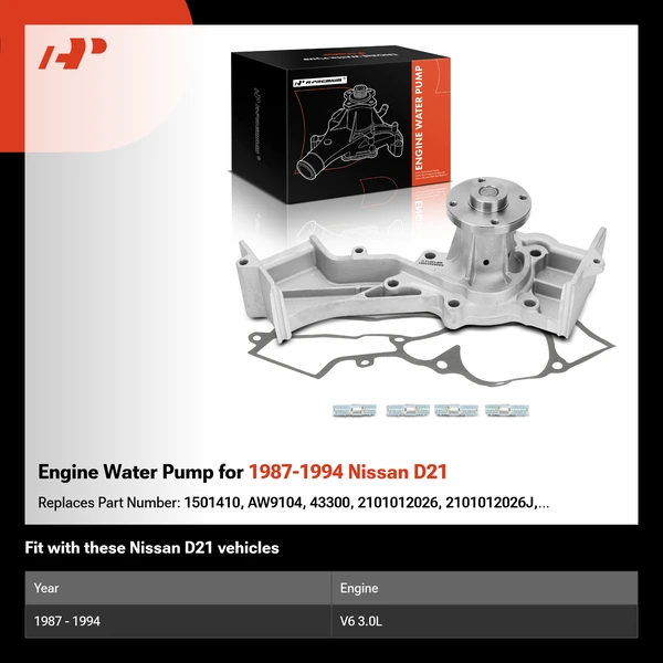 Engine Water Pump for 1987-1994 Nissan D21