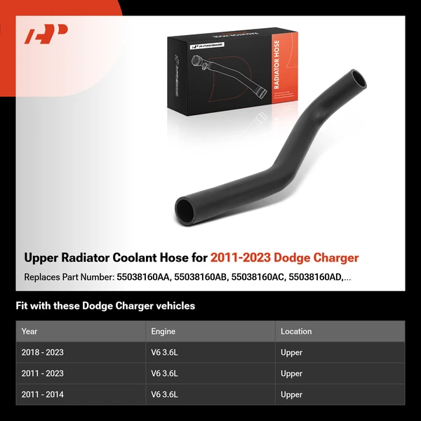 Upper Radiator Coolant Hose for 2011-2023 Dodge Charger